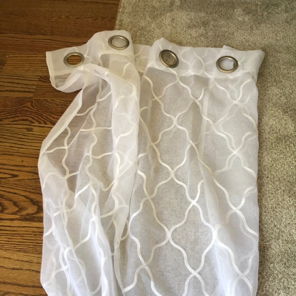 Sheer white curtains